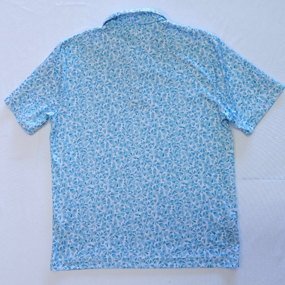 PGA Tour Performance Women's Golf Polo Blue White Print Short Sleeve, Size XL - Picture 5 of 10